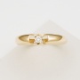 Кольцо из комбинированного золота 585 пробы c 1 бриллиантом Л37044727 фото 2