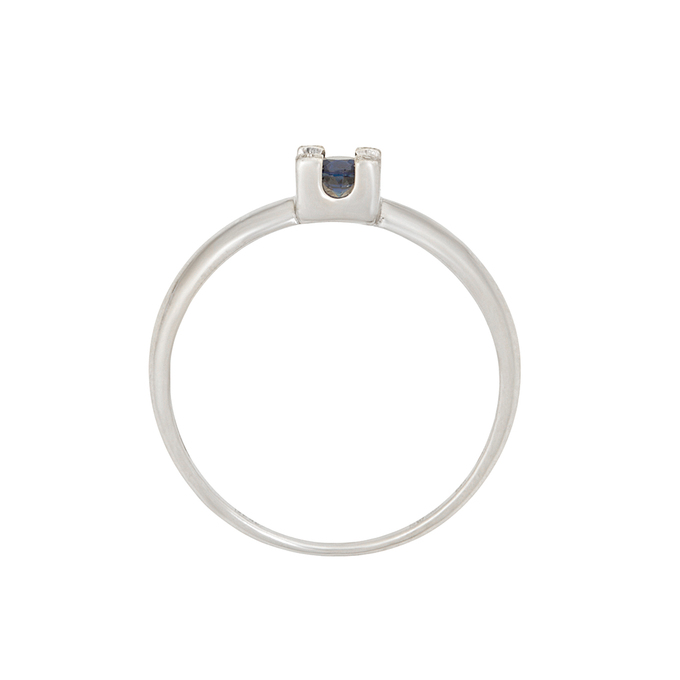 Кольцо из золота 585 пробы c сапфиром и бриллиантами, Л 4508 2141 за 26320