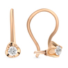 Серьги из золота 585 пробы c фианитами