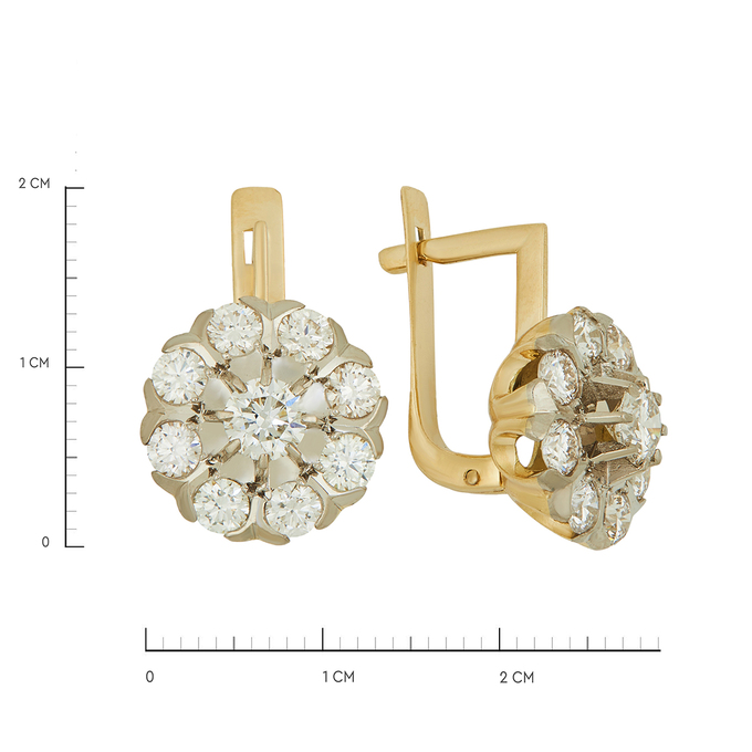 Серьги из золота 750 пробы c бриллиантами, Ц О007 1272 за 330000