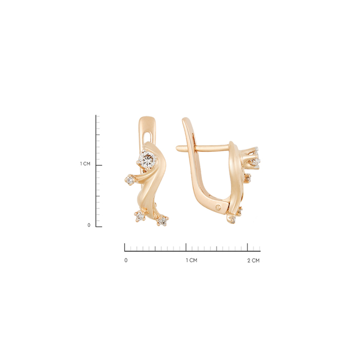 Серьги из золота 585 пробы c бриллиантами, Л 0408 5287 за 33200