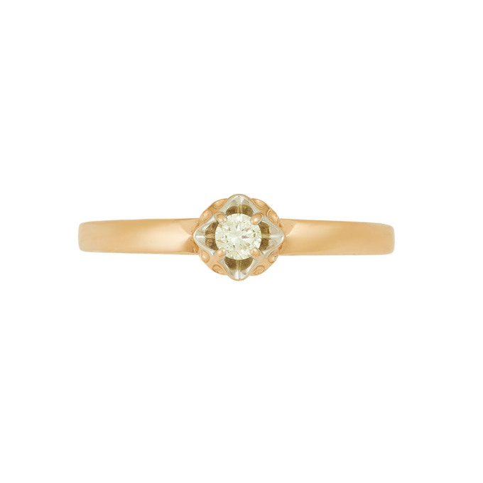 Кольцо из золота 585 пробы c бриллиантом