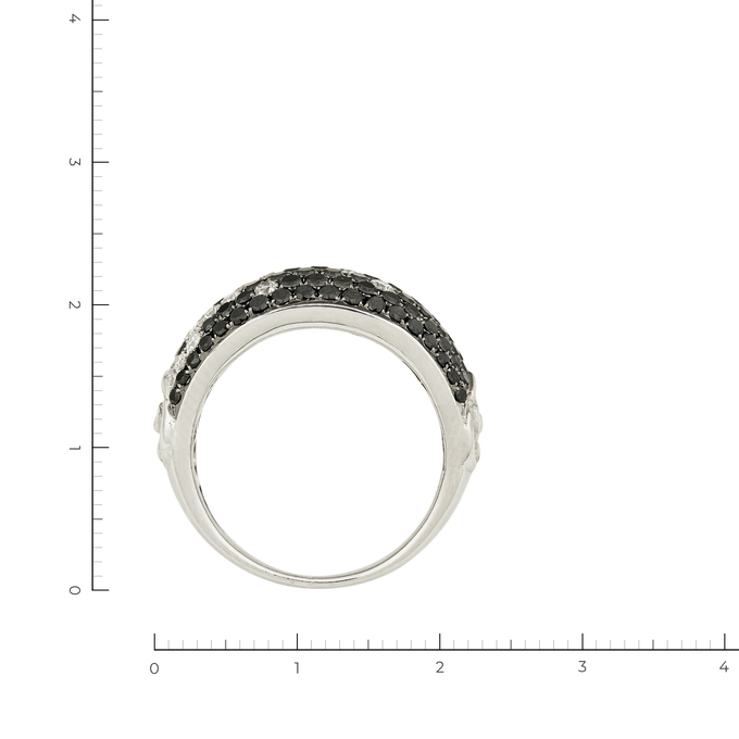 Кольцо из белого золота 750 пробы c 117 бриллиантами, Л 0407 8945 за 139000