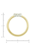 Кольцо из комбинированного золота 585 пробы c 1 бриллиантом Л62014195 фото 4