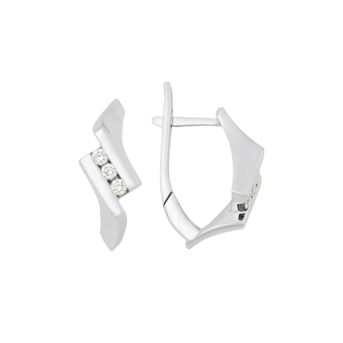 Серьги из золота 585 пробы c бриллиантами