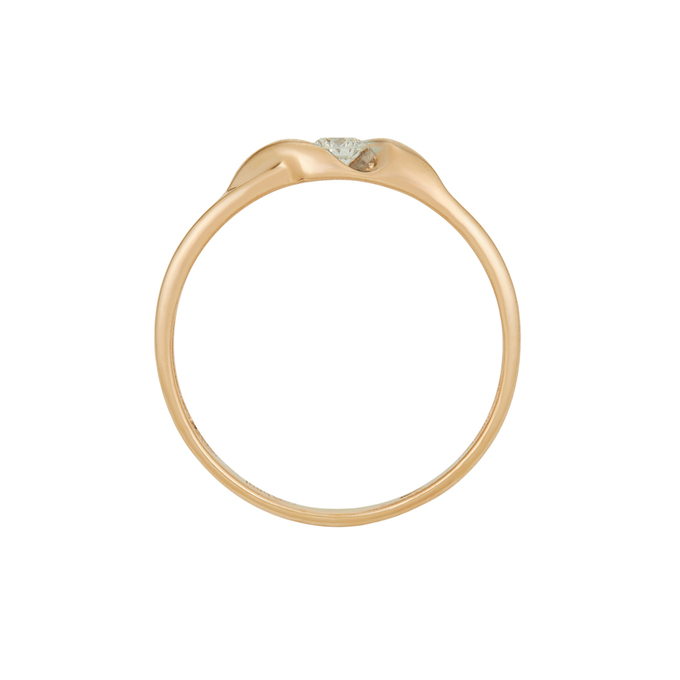 Кольцо из золота 585 пробы c бриллиантом, Л 6302 5554 за 41040