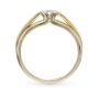 Кольцо из комбинированного золота 750 пробы c 1 бриллиантом Л33064510 фото 3