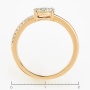 Кольцо из комбинированного золота 585 пробы c 37 бриллиантами Л43053063 фото 4
