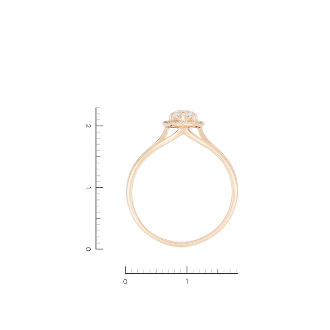 Кольцо из золота 585 пробы c 17 бриллиантами, Л 4807 1810 за 46320