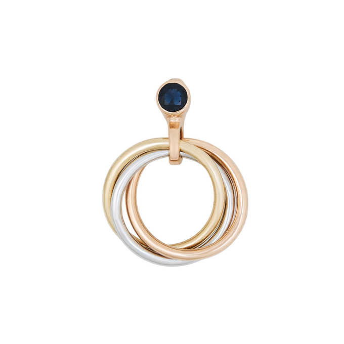 Подвеска из золота 585 пробы c сапфиром
