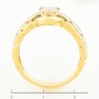 Кольцо из комбинированного золота 750 пробы c 1 бриллиантом Л28082022 фото 4