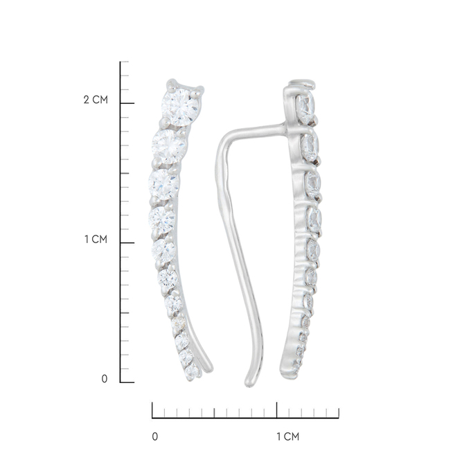 Серьги из золота 585 пробы c фианитами, Л 7502 4610 за 12080