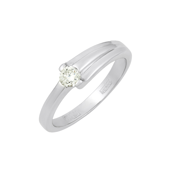 Кольцо из золота 585 пробы c бриллиантом