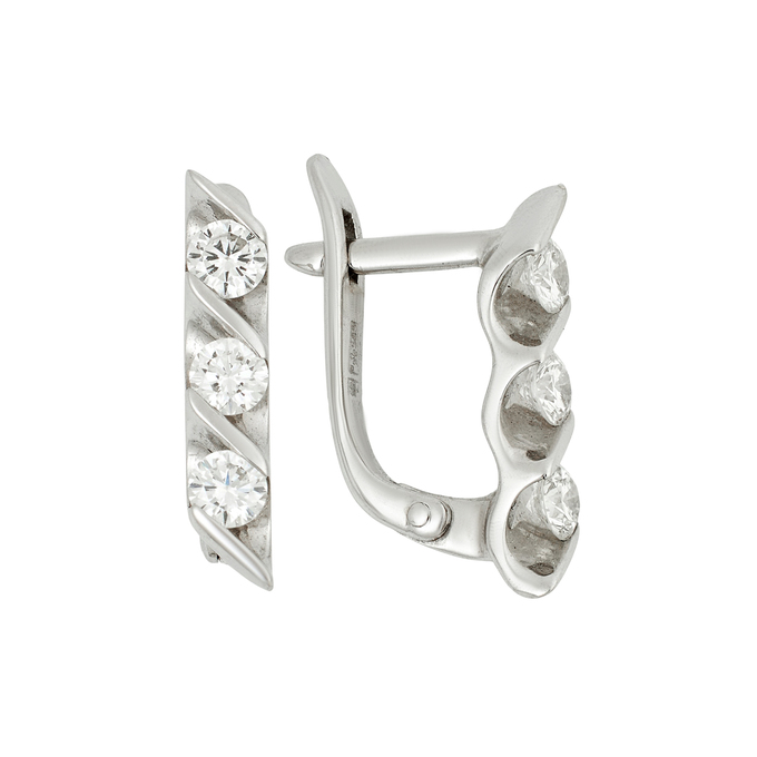 Серьги из золота 585 пробы с бриллиантами, Ц О007 5064 за 68000