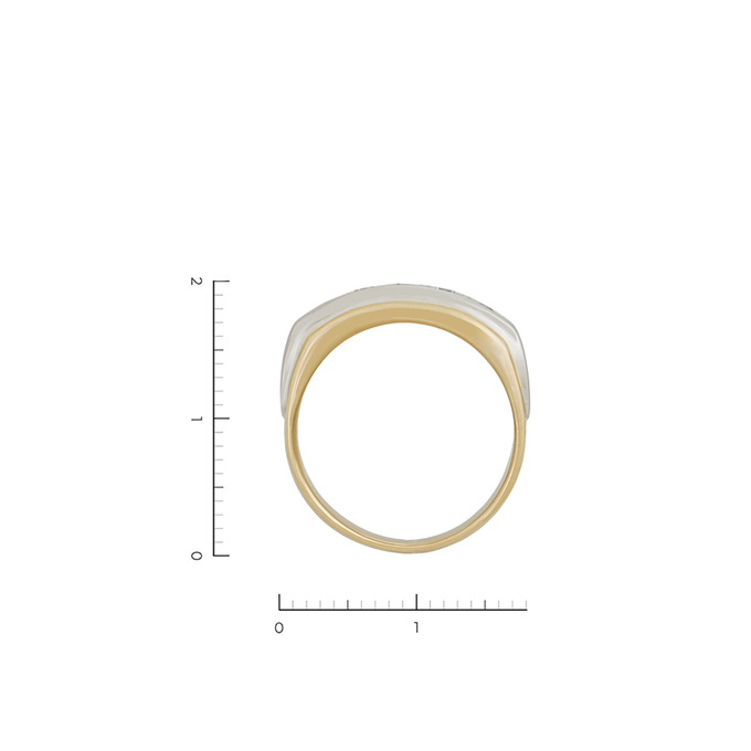 Кольцо из золота 585 пробы c 5 бриллиантами
