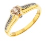Кольцо из желтого золота 585 пробы c 21 бриллиантами Л29099148 фото 1