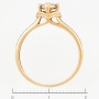 Кольцо из комбинированного золота 585 пробы c фианитами Л70001825 фото 4