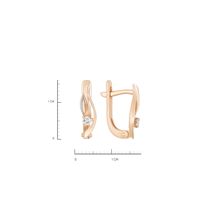 Серьги из золота 585 пробы c бриллиантами, К 0000 5263 за 35400