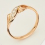 Кольцо из комбинированного золота 585 пробы c 3 бриллиантами Л45055743 фото 1