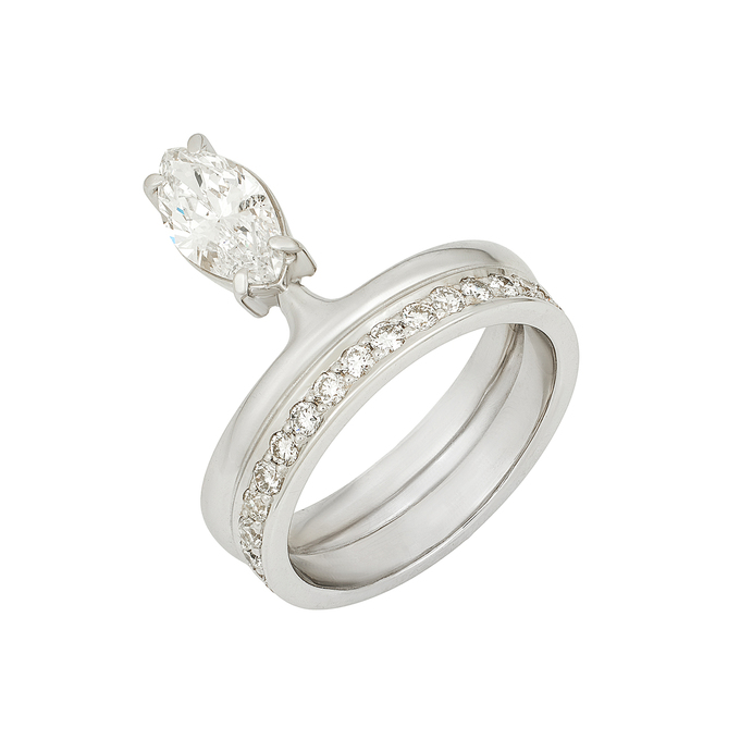 Кольцо из золота 750 пробы c бриллиантами, Л 0808 7569 за 340000