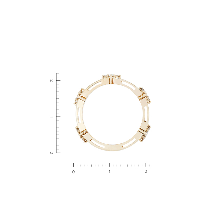 Кольцо из золота 585 пробы c 20 бриллиантами, Л 4709 5622 за 67600