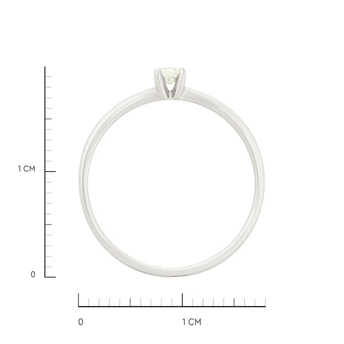Кольцо из золота 585 пробы c бриллиантом, Л 2913 3606 за 20700