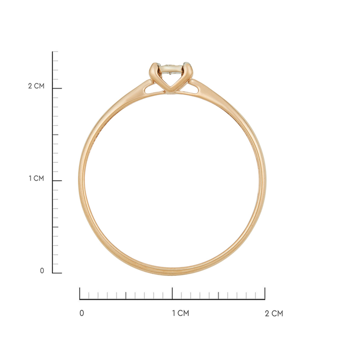 Кольцо из золота 585 пробы c бриллиантом, Л 0616 8511 за 12720