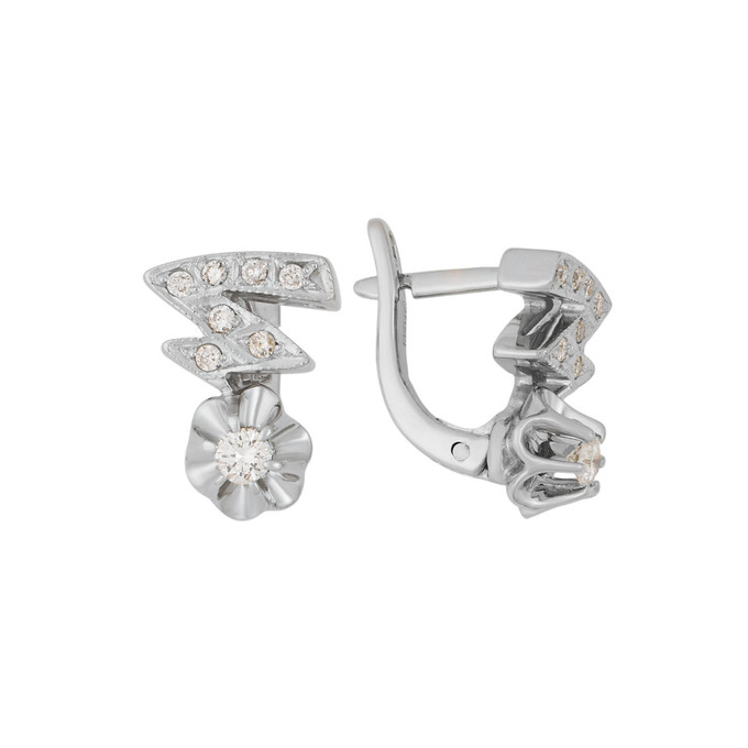 Серьги из золота 585 пробы c бриллиантами, Л 0504 0281 за 66720