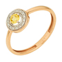 Кольцо из комбинированного золота 585 пробы c 15 бриллиантами и 1 цвет. сапфиром Л41064119 фото 1