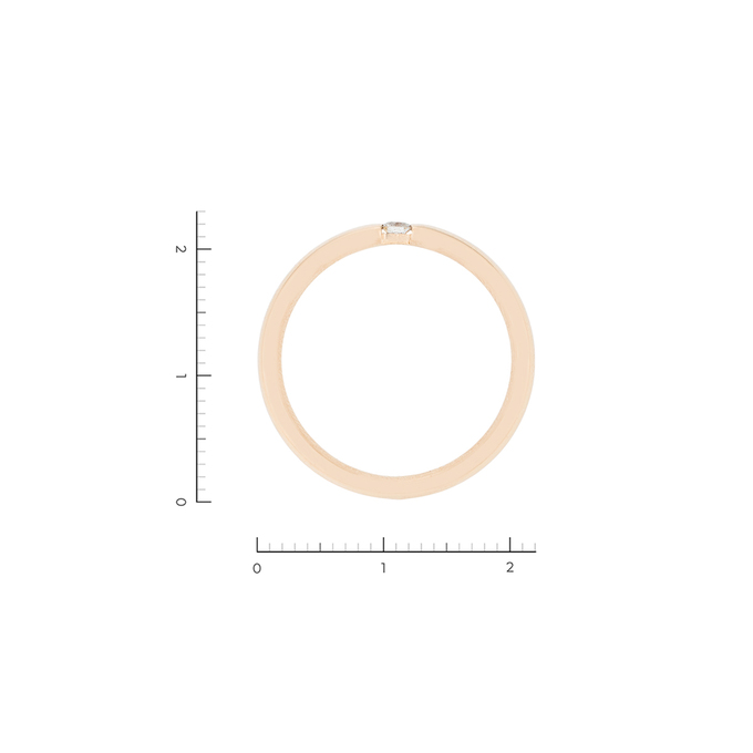Кольцо из золота 585 пробы c 1 бриллиантом