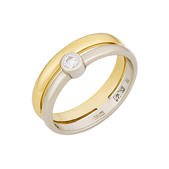 Кольцо из золота 750 пробы c бриллиантом, Л 3507 2690 за 94400