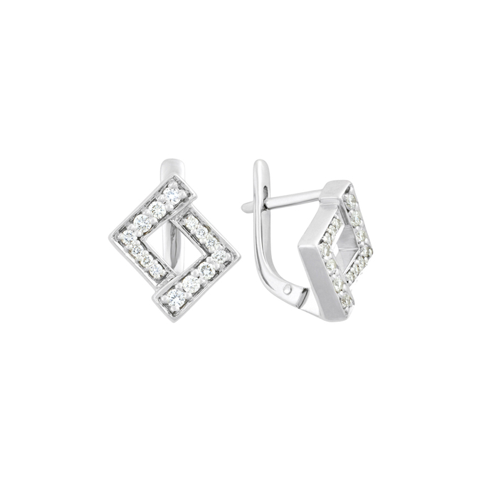 Серьги из золота 585 пробы c бриллиантами, К 0000 4004 за 59200