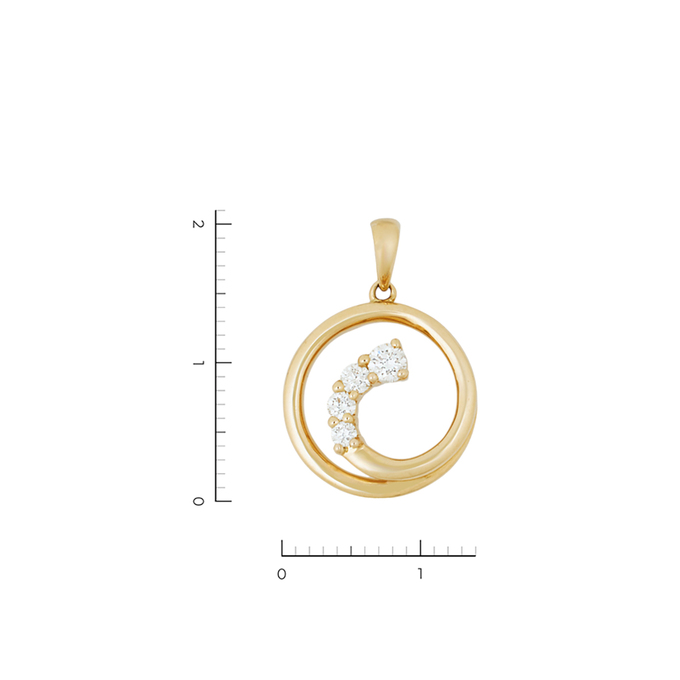 Подвеска из золота 750 пробы c 4 бриллиантами, Л 3705 8305 за 41500