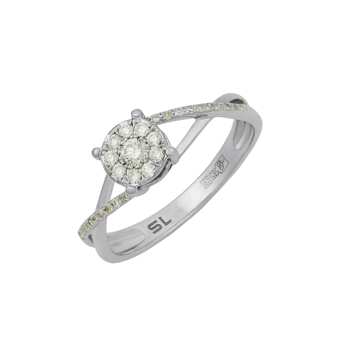 Кольцо из золота 585 пробы c бриллиантами