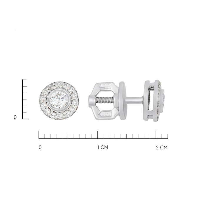 Серьги из золота 585 пробы c бриллиантами, К 0000 5622 за 40900