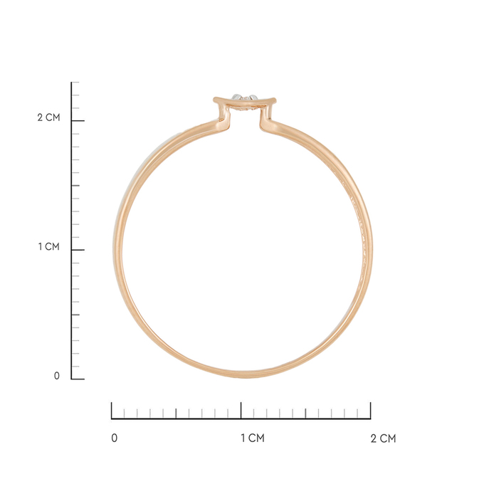 Кольцо из золота 585 пробы c бриллиантом, Л 6201 9122 за 11600