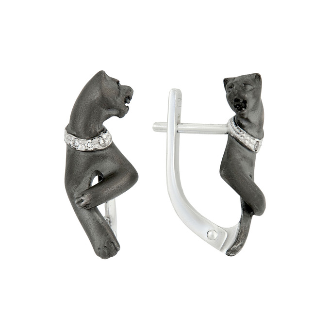 Серьги из золота 585 пробы с бриллиантами, Л 5500 9842 за 47000