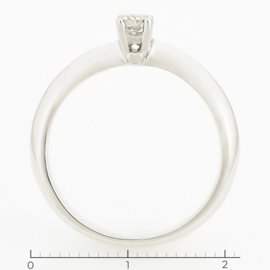 Кольцо из белого золота 585 пробы c 1 бриллиантом, Л58036326 за 19750