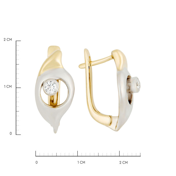 Серьги из золота 585 пробы с бриллиантами, Ц О007 3878 за 67000