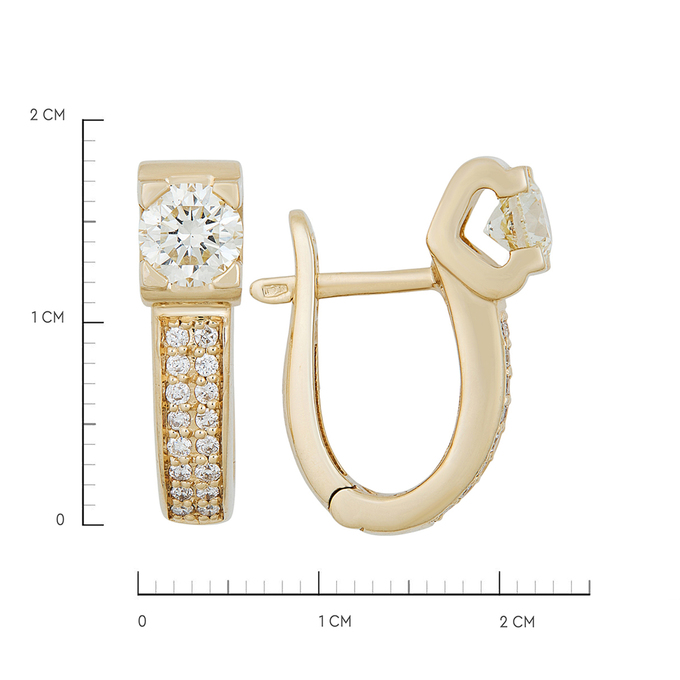 Серьги из золота 585 пробы c бриллиантами, К 0000 3660 за 265000