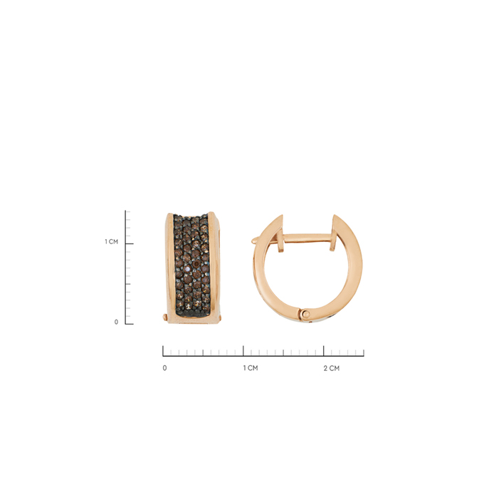 Серьги из золота 585 пробы c синт.камнями, Л 7302 9835 за 31120