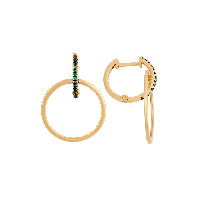 Серьги из золота 585 пробы с синтетическими камнями, Л 3909 8932 за 29800
