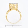 Кольцо из желтого золота 585 пробы c 16 бриллиантами Л36052130 фото 4