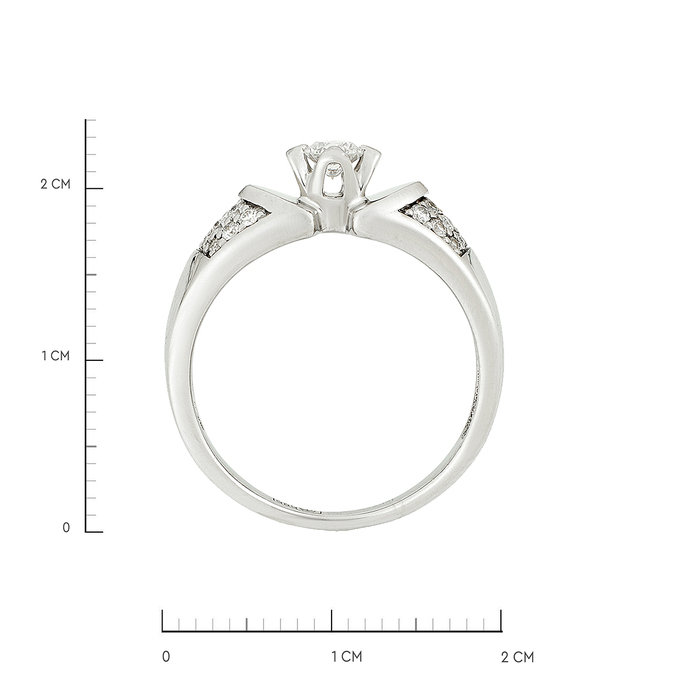 Кольцо из золота 585 пробы c бриллиантами, Л 0911 0354 за 83920