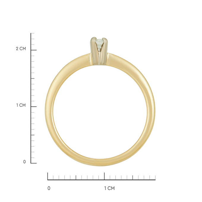 Кольцо из золота 750 пробы c бриллиантом, Л 2213 0731 за 29100