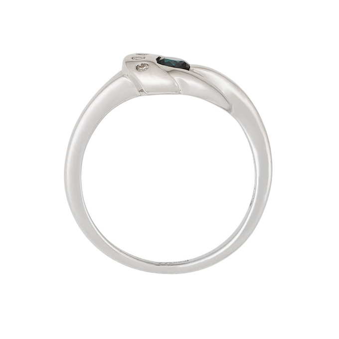 Кольцо из золота 585 пробы c сапфиром и бриллиантами, Л 0408 8780 за 52400