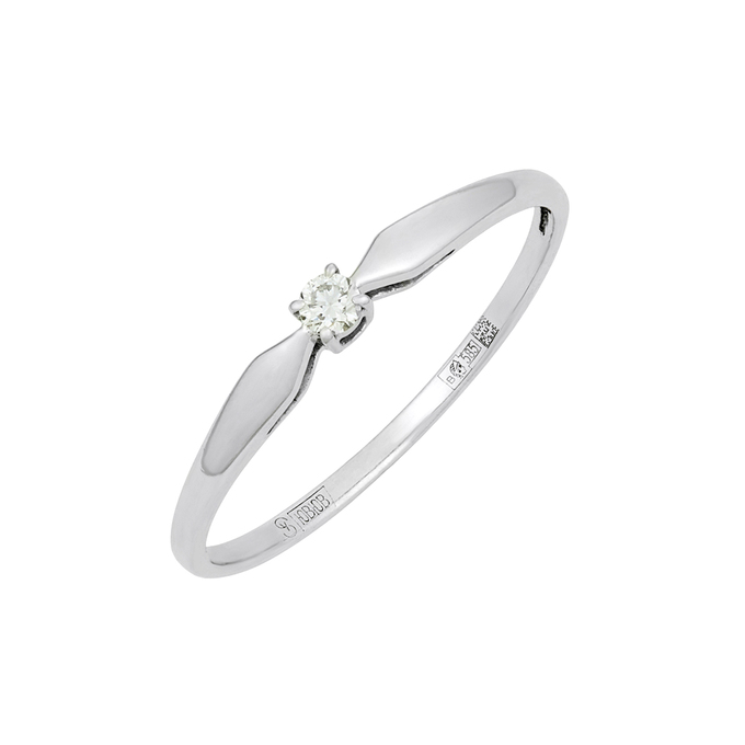 Кольцо из золота 585 пробы c бриллиантом