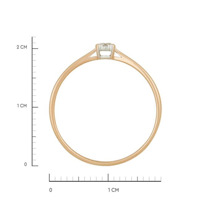 Кольцо из золота 585 пробы c бриллиантами, Л 2913 3032 за 12720