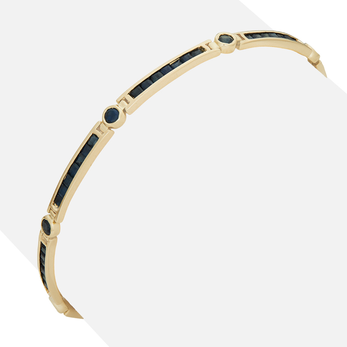 Браслет из золота 585 пробы c сапфирами