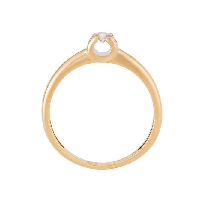 Кольцо из золота 585 пробы c бриллиантом, Л 6602 7193 за 25500